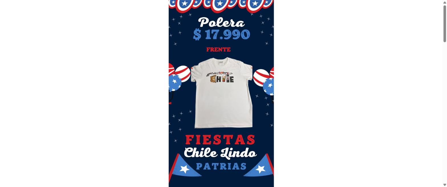 Polera personalizada Fiestas Patrias 2026