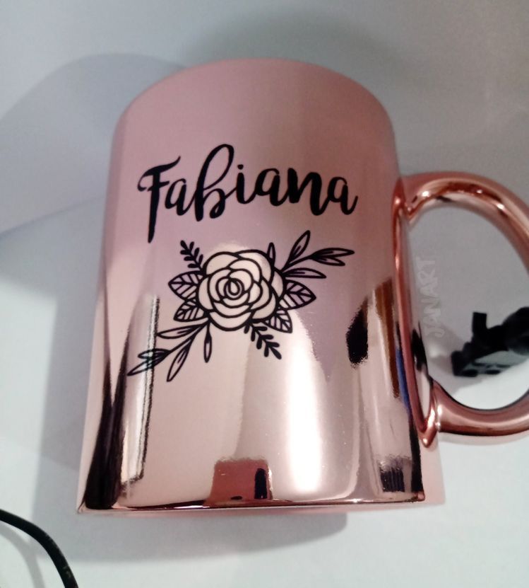 Tazas metalizadas y glitter